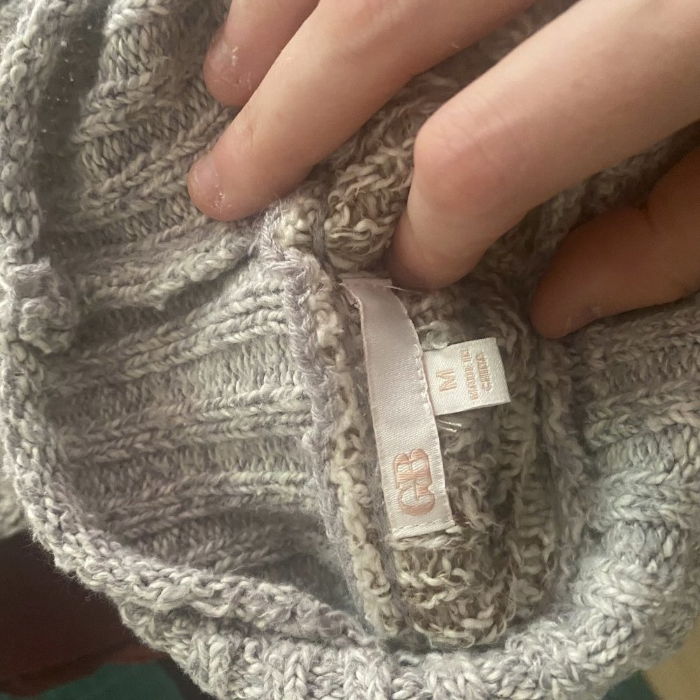 Dillards Gb Brand Medium Gray Patterned Turtlenec… - image 5